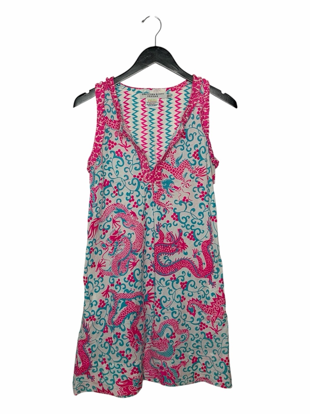 Gretchen Scott Dragon Print Tunic Dress Size XS